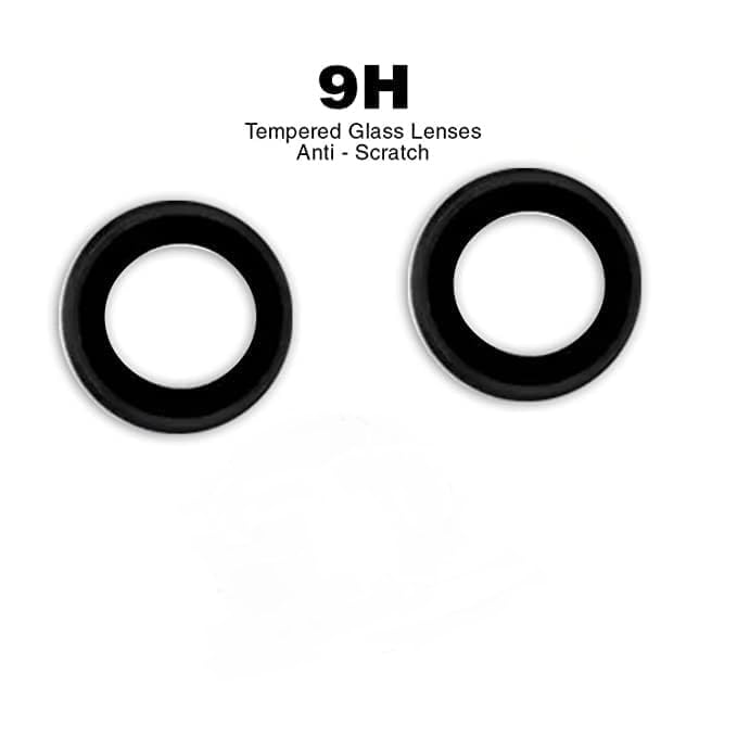 Image of FabeKee Tempered Glass Camera Lens Protector For oneplus nord 4 9H Hardness, Full Coverage Anti Scratch Camera Metal Ring Black