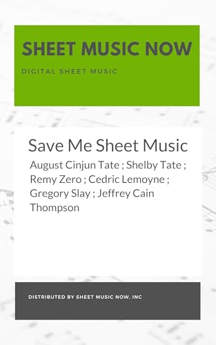 Save Me Sheet Music (English Edition)