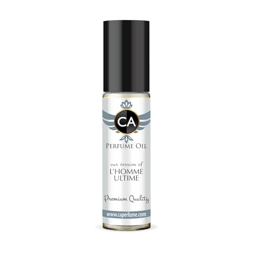 CA Perfume Impression of L' Homme Ultime Eau De Parfum Woody Floral Musk Scent Long Lasting Cologne for Men Travel Size TSA Ready for Day and Night Wear 0.33 Fl Oz 10ml