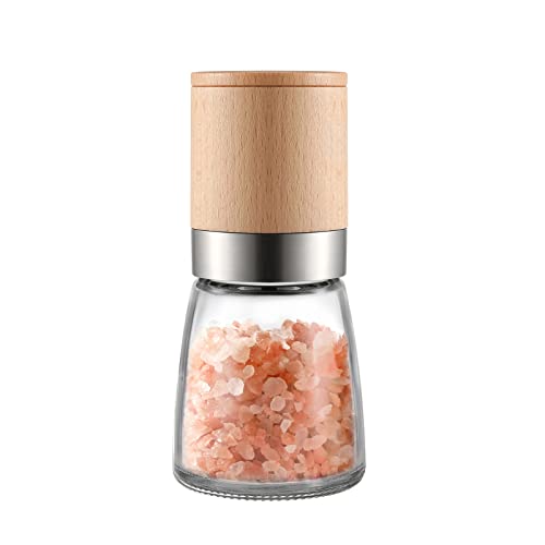 Moulin à sel et à poivre en bois - Moulin à sel réglable - En céramique - Pour la cuisine