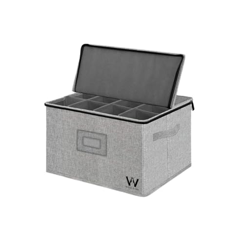 Bolsa de Armazenamento Para 12 Taças de Vinho Mala de Transportar Proteger Taças de Vinho Tinto ou Branco Copos de Vidro ou Cristal Parte Superior Rígida Laterais e Divisorias Espuma Wine & Companhia
