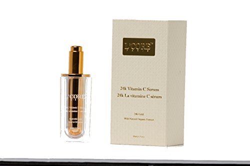 L'core Paris 24k gold Vitamin C Serum - with natural organic extract - Size 50ml/1.7oz. - New special signature formula. by L'core paris