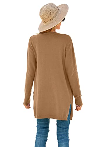 Image of TASAMO Cardigan Sweaters for Women Long Sleeve Open Front Casual Knit Fall Coat Oversized Soft Outwear with Pockets