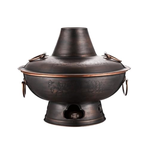 INUUXLG Hotpot for Cooking Hotpot Hot Pot Copper Cooker Traditional Household Copper Pot for Home Cooking Pot Kitchenware (Copper 30cm)