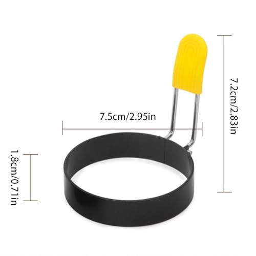 Freír huevos moldes antiadherentes redondos con mango seguro 3