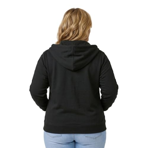 Image of HOODLIFE True-Fit Women's Plus Size Zip-Up Hoodie Jacket - Soft Cotton Fleece Sweatshirt with Hood, Full Zipper, Pockets - Casual Everyday Winter Wear