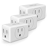 [3-pack]VINTAR 3-Outlet Adapter Wall Tap, Outlet Extender, Portable Travel Mini Plug Grounded Indoor...