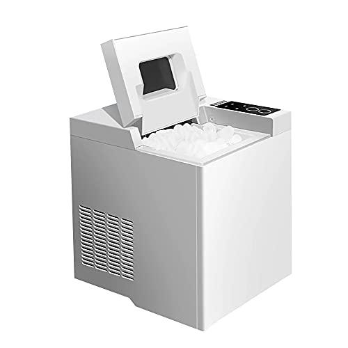 Fabricadora de hielo eléctrica de 15 kg/día, con pantalla LED y forma redonda (cubos), para hogar y cafeterías, certificada CE/FCC miniatura 1