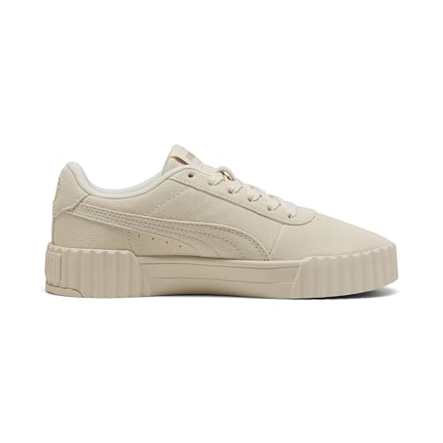 PUMA Puma Women's Carina 3.0 Sneaker, Alpine Snow-Puma Gold, 10