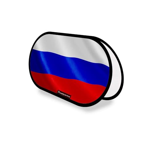 Drapeau Russie en Polyester publicitaire ovale, pavillon de signalétique 70x120cm