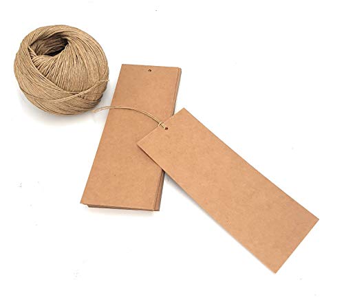 40 Segnalibri in cartone Kraft per decorare