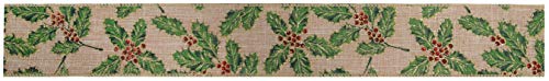 Oaktree UK Eleganza Wired Edge Holly 63mm x 9.1m Design No.379, Natural