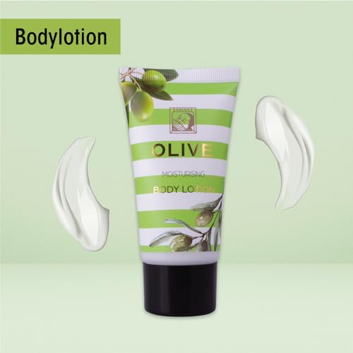 Accentra – Duschset Frauen Geschenkset OLIVE in schöner Geschenkbox – 3-teiliges Pflegeset mit Duschgel, Bodylotion und Schaumbad – Wellness Geschenk Set zum Valentinstag, Muttertag & Weihnachten