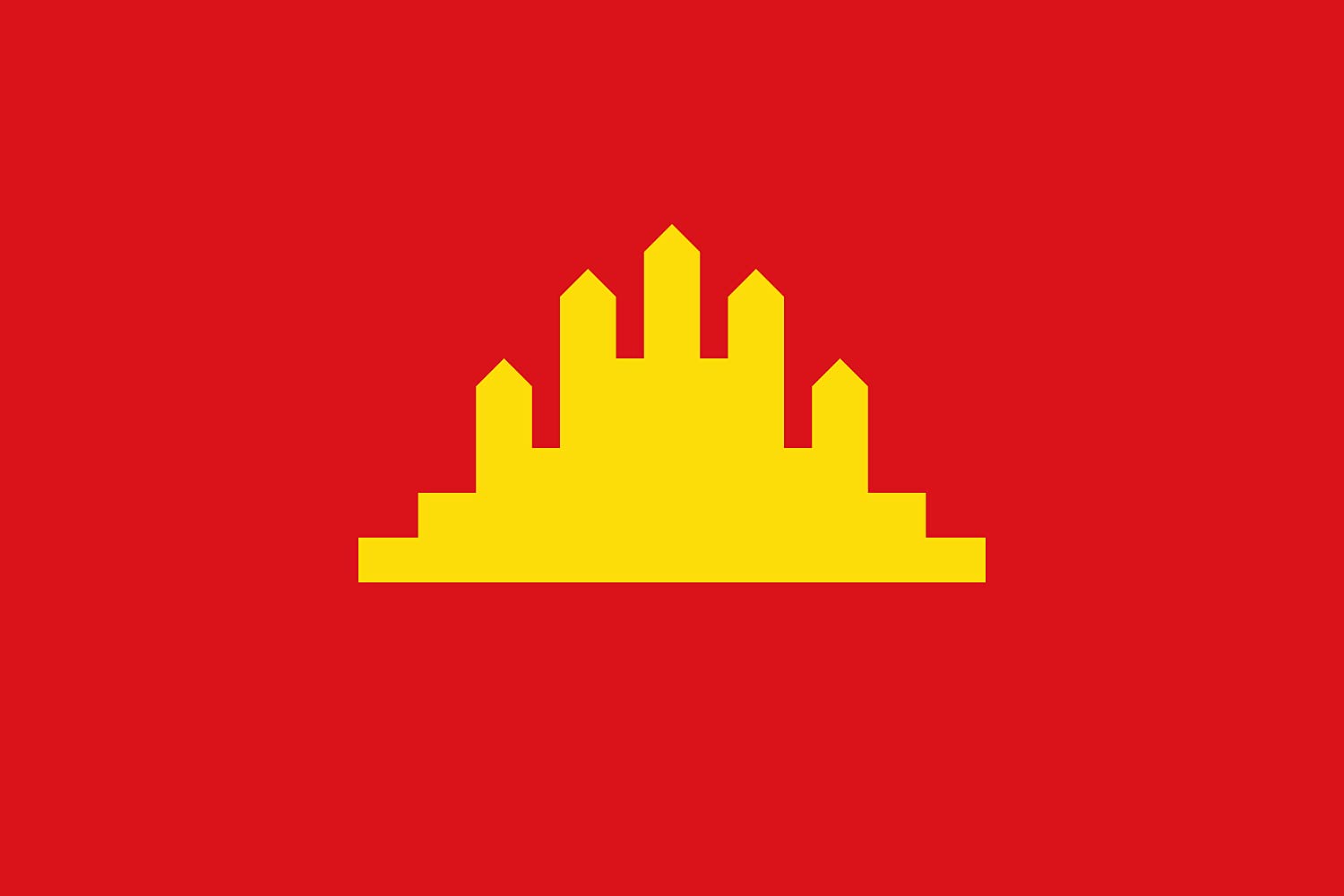 Drapeau Kampuchéa grand format horizontal tissu résistant extérieur
