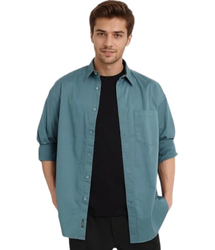 Image of Rare Rabbit Boxy fit Plain Shirt