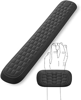 Meatanty Keyboard and Mouse Wrist Rest Pad Padded Memory Foam Hand Rest Support for Office, Computer, Laptop, Mac,Relieve Wrist Pain and Comfortable Typing