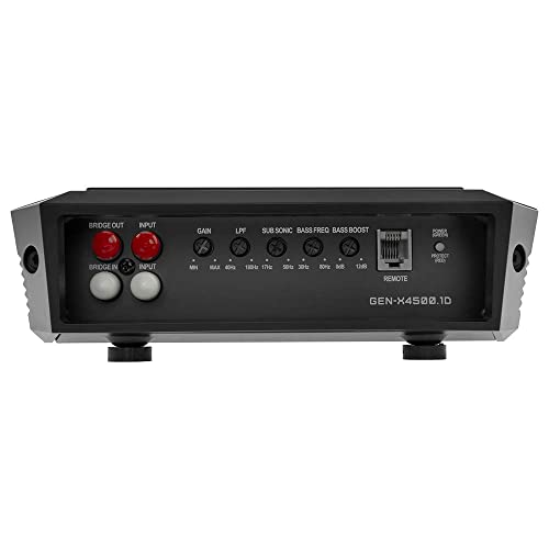 Ds18 Gen-X4500.1 Car Audio Amplifier 1-Channel Class D 4500 Watts Max Monoblock Amp - Bass Remote Knob Included - Lightweight Design - High Efficiency Rate #TOP4