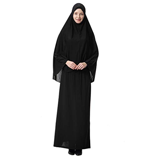 LafyHo Vestido Cubierta de la Cabeza Las Mujeres Burka Traje del Traje Señora Desierto Thobe Hijab Chica de Manga Larga