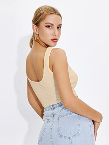 Image of Shasmi Women Crop Top, Ribbed, Stylish Tank Top, Soft and Comfy Fabric has Some Stretch