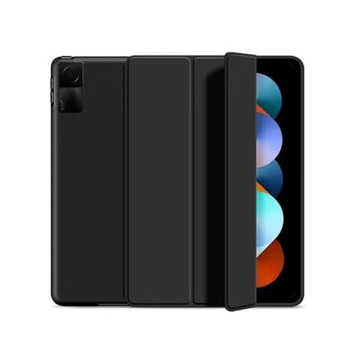 Funda para Redmi Pad 2 11 2023 de silicona anticaídas con triple pliegue negra