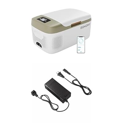 EUHOMY 12 Volt 16QT Car Refrigerator Bundle with AC Power Cord, Portable Freezer Fridge Cooler for Car, RV, Camping, Travel, Fishing, Outdoor Use