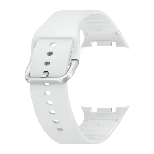 Image of Samsung Galaxy Watch 8 Series Sport Band, Rubber, Dynamic Lug System, Flexible Fit, Breathable, Compatible with Galaxy Watch 8 and Watch 8 Classic, M /L White