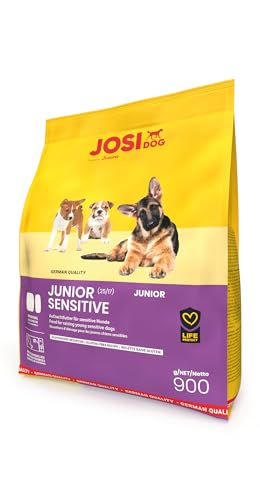 JosiDog Junior Sensitive (5 x 900 g) | Junior | Premium Trockenfutter für wachsende, Sensible Hunde | Welpenfutter ab der 8. Woche | gut verträglich | Powered by JOSERA | Hundefutter | 5er Pack