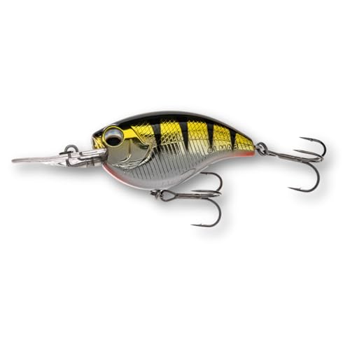 LMAB Crankbait 5,5 cm Power Vibe 55F - 3 Lauftiefen, Floating - Wobbler Barsch, Crankbait Wobbler, Kunstköder Angeln, Barsch Wobbler, Spinnfischen Köder (Real Perch, MR | Lauftiefe 2-3 m | 13 Gramm)