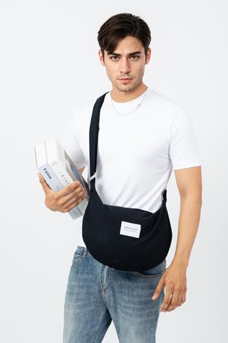 Crescent Crossbody Bag for Women Boho Sling Purse with Zipper Lightweight Hobo Messenger Shoulder Bag4