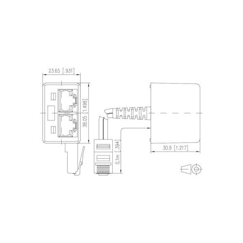 METZ Connect 130607440101-E RJ45 RJ45 Perłowy - biały przejściówka kablowa/adapter
