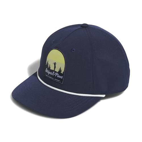 adidas Ultimate365 Tour Stripe and Pines Hat Tapa, Azul Marino Universitario, Talla única Unisex Adulto