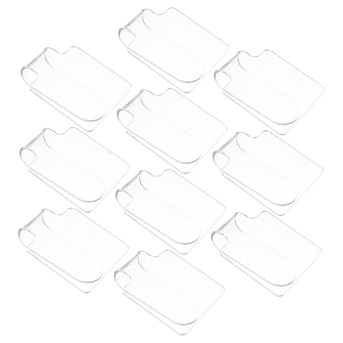 FRCOLOR 10piezas Paleta de Belleza de Acrílico Transparente de Bandeja para Mezclar Base de Maquillaje Paleta de Mano para Mezclar Sombras de Ojos para Manicura Casa y Salón de Belleza