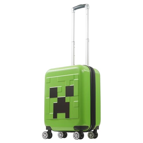 FUL Minecraft 21.5 Inch Carry On Suitcase Travel Luggage with Hard Shell Creeper