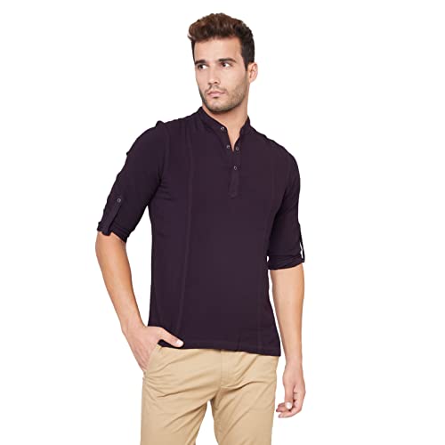 Image of Identiti Men Solid Slim Fit 100% Viscose Casual Shirt /Kurta for Men