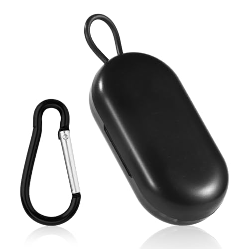 Earplug Case and Carabiner, Premium Earplug Case Keychain Portable Mini Storage Holder Earplug Carrying Case Ear Plug Organizer Box Keyring Accessories for Travel Camping Business (Black) Earplug Case and Carabiner, Premium Earplug Case Keychain Portable Mini Storage Holder Earplug Carrying Case Ear Plug Organizer Box Keyring Accessories for Travel Camping Business (Black)