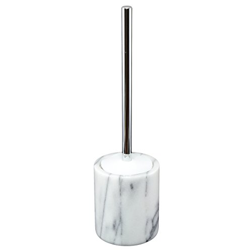 Creative Home Natural Marble Toilet Ball Brush and Holder Set with Silicone Cover Compact Storage Scrubbing Brush for Bathroom Cleaning, 4.3