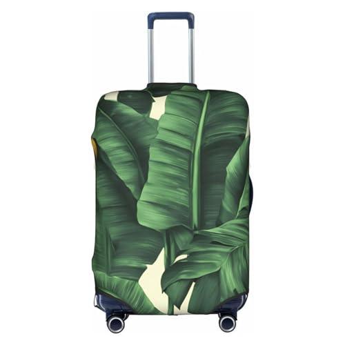 Tropical Palm Banana Leaves Print Decorative Travel Luggage Cover Concealed Zipper Suitcases Anti Scratch Dustproof