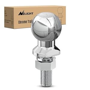 Nilight 2-Inch Diameter Chrome Trailer Hitch Ball, 3,500 Lbs, 3/4 X 1-3/4-Inch Shank Universal Fit Gray, 2 Years Warranty 5 31m6fziuh6l. sl500 . ss300