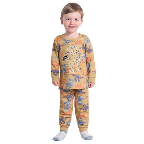 Pijama infantil menino dinossauro brilha no escuro Brandili