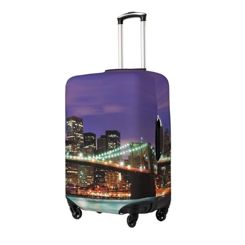 New York Night Print Luggage Suitcase Covers Elastic Washable Luggage Protector Luggage Covers For Suitcase2