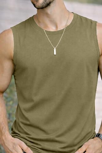 Image of JUGULAR Tank Tops Sleeveless T-Shirt for Men Gym Wear Vest Solid Stylish Round Neck Running for Sports Workout Fitness & Casual or Beach Wear
