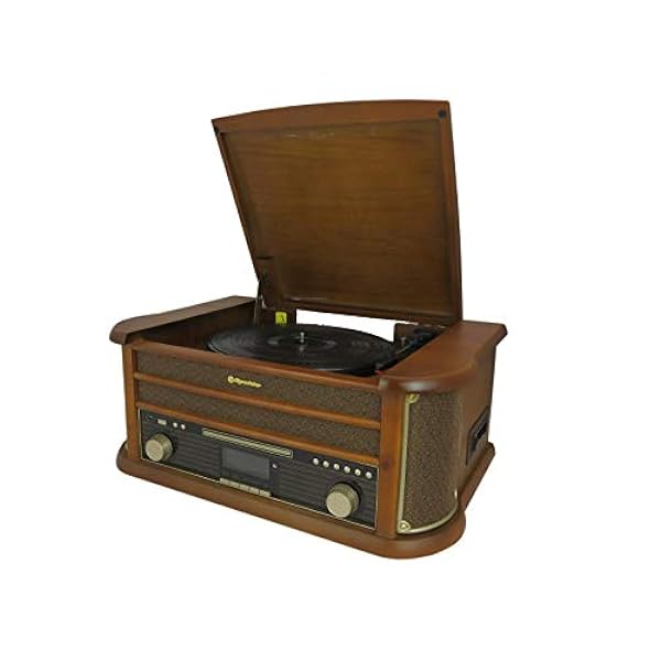 Roadstar HIF1993DBT Skivspelare, Brun, 80 W