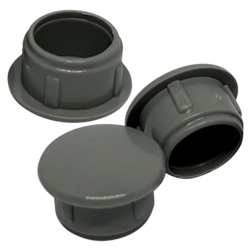 Image of (Pack of 20) Window Gray Plastic Hole Plugs 0.55 inch x 0.43 inch (14 x 11 mm), Drill Hole Cover Caps, Furniture Hole Plug, Screw Hole Plugs