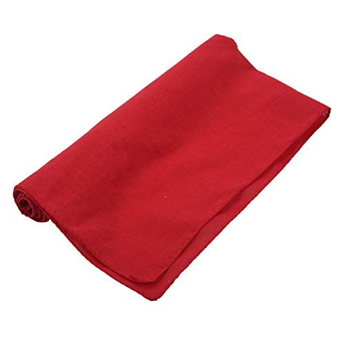 BRIUERG Bandana fantaisie 100 % coton pour la tête, le cou, le poignet, 12 couleurs : rouge, Rouge, Taille Unique