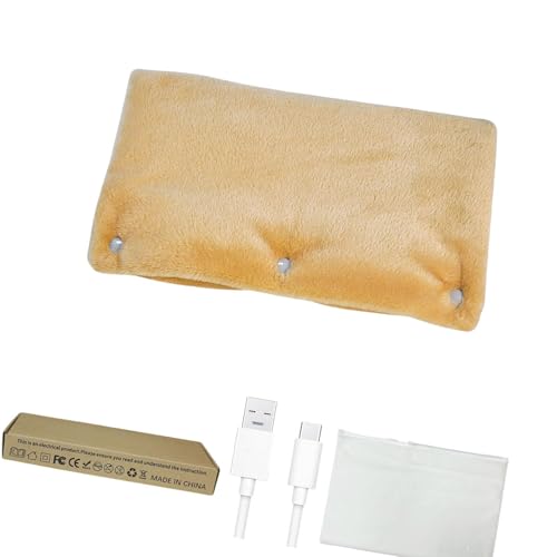 Electric Hand Warmer with Heating Zones for Cold Weather, Brown