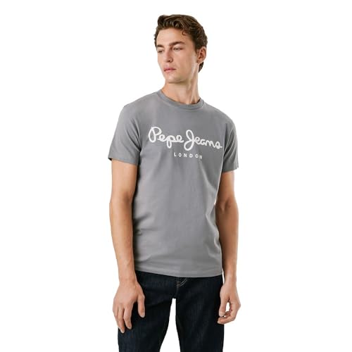 Pepe Jeans Original Stretch N Camiseta, Gris, XXL para Hombre