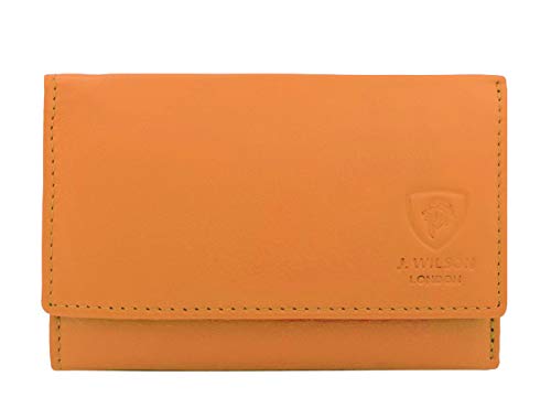 Portefeuille cuir jaune M pour femme, idéal en ville