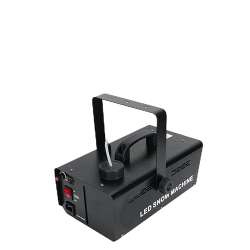 Snow Machine, Low Noise Snow Maker Machine with LED Light, Small Commercial Snowflake Fake Making Machine with Handle for Wedding, Party, Stage Performance, etc (US Plug)