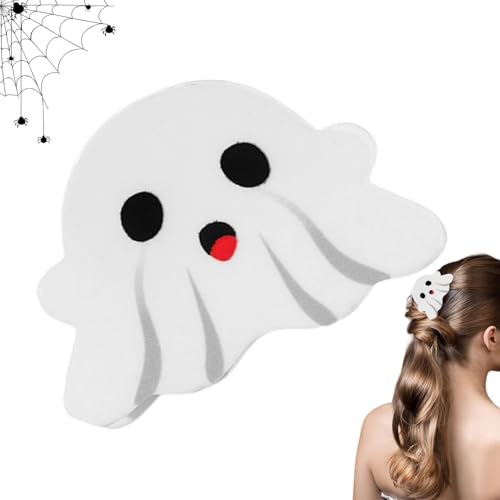 女性用ヘアジョークリップ、ハロウィンヘアクリップ | 女性用ハロウィンゴーストヘアバレッタ | ヘアバレッタヘアクロークリップ、フォーマルイベント、お風呂、旅行、仕事用のヘアスタイリングアクセサリー