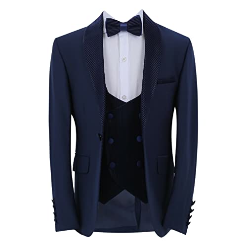 Costume de smoking pour garçons gilet velours côtelé pour cortège mariage chic